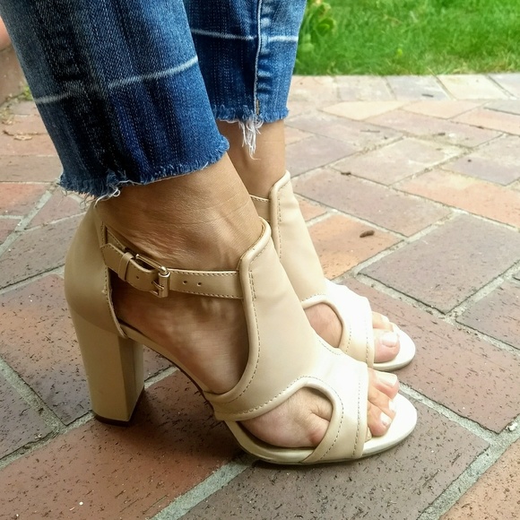 Sole Society Shoes - Sole Society Marni Peep Toe Bock Heel Sandals 8.5
